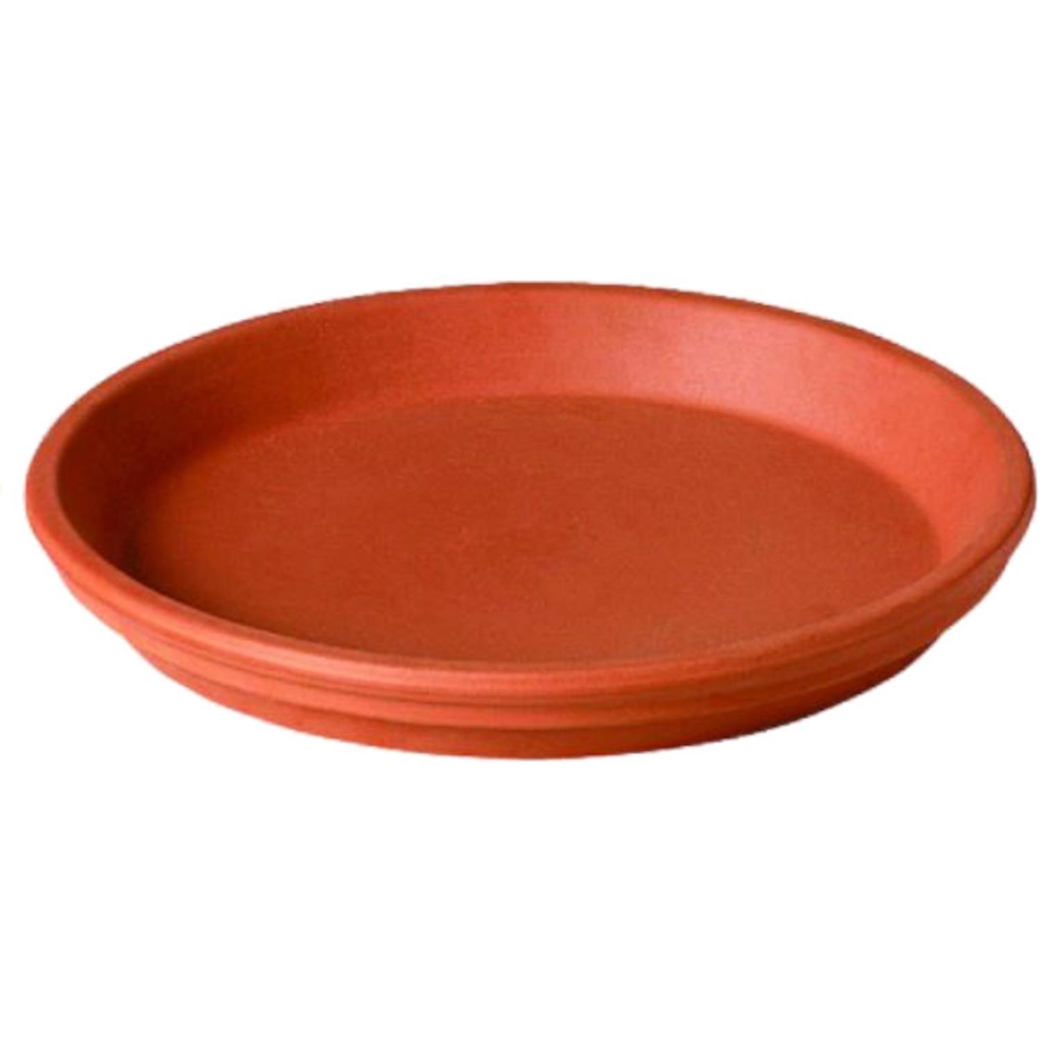Deroma 6 in. D Clay Traditional Plant Saucer Terracotta