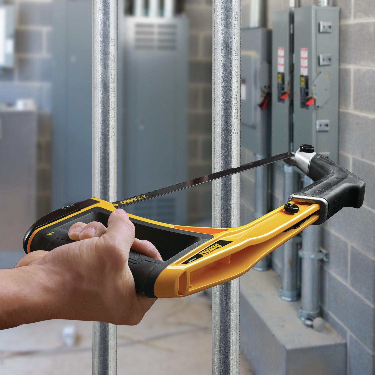 DeWalt 12 in. High Carbon Steel Adjustable Hacksaw Black/Yellow 1 pc
