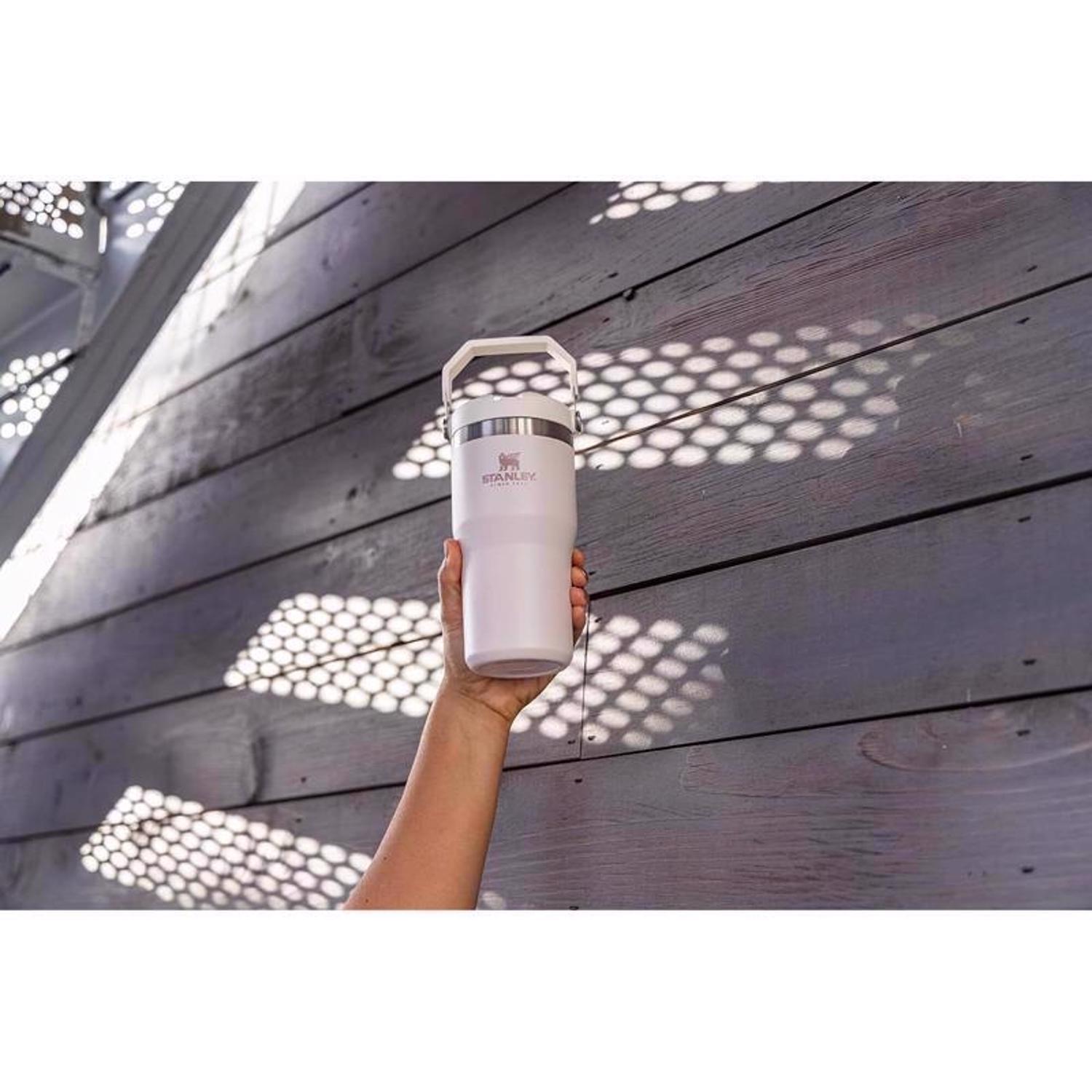 Stanley The IceFlow 20 oz Rose Quartz BPA Free Double-wall Vacuum Insulated Straw Tumbler