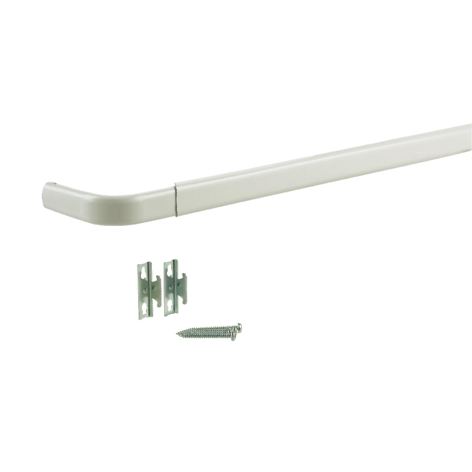 Kenney White Traditional/Transitional Curtain Rod 18 in. L X 28 in. L