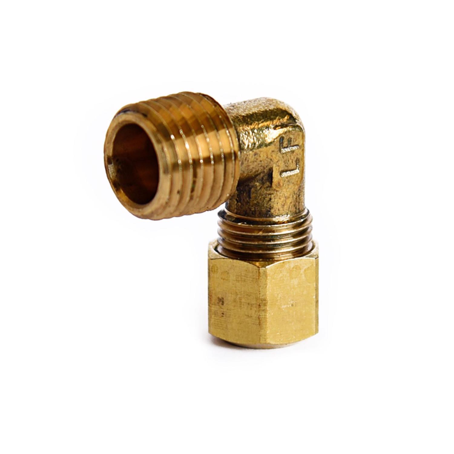 ATC 1/4 in. Compression X 1/4 in. D MPT Brass 90 Degree Elbow