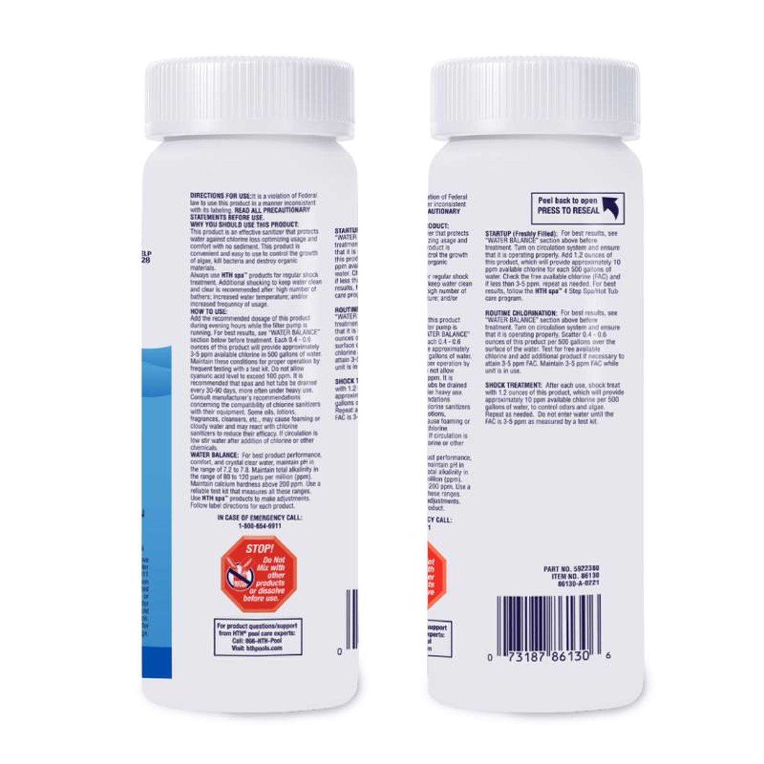 HTH Spa Powder Chlorinating Sanitizer 2.25 lb