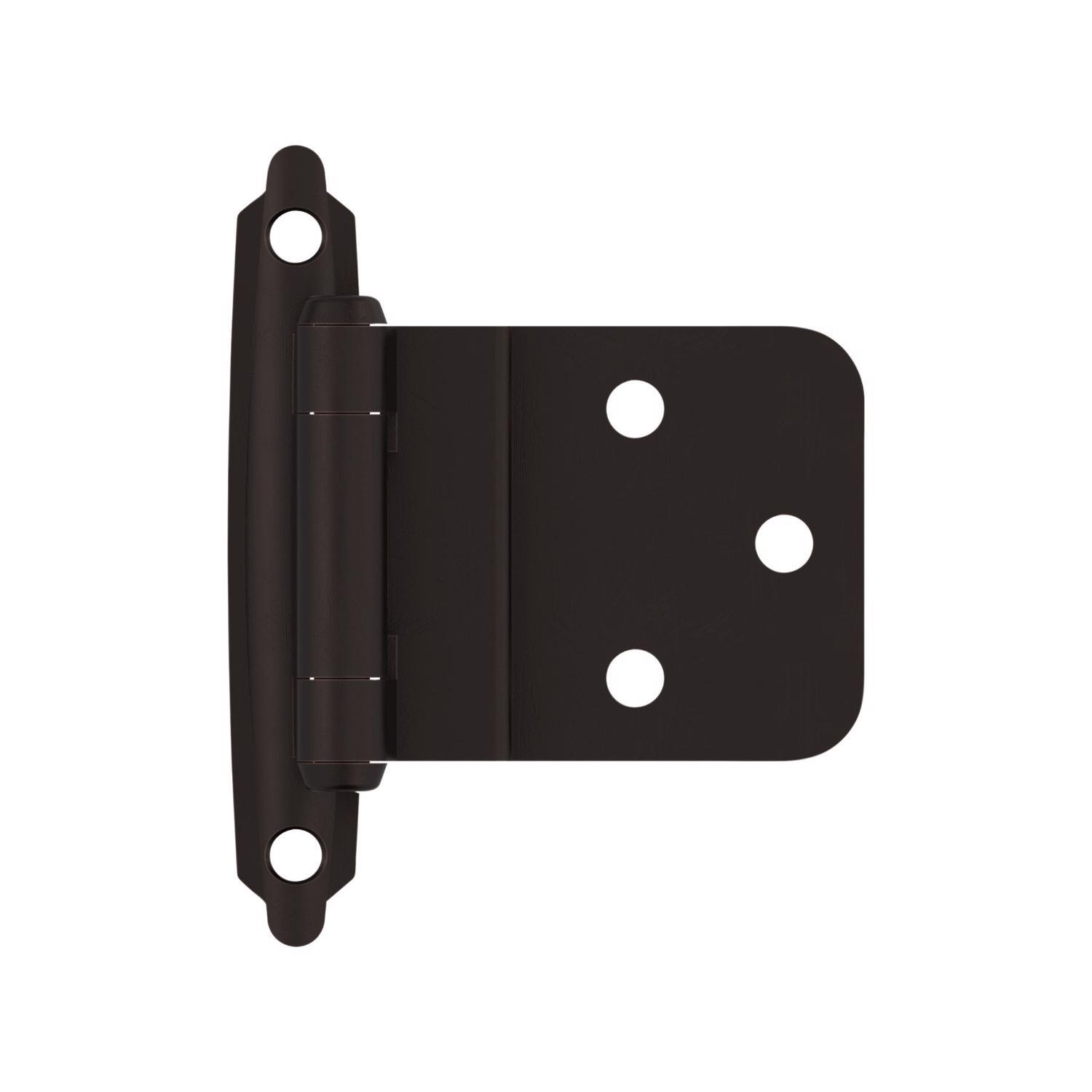 Amerock 2 in. W X 2-3/4 in. L Oil Rubbed Bronze Steel Self-Closing Hinge 2 pk