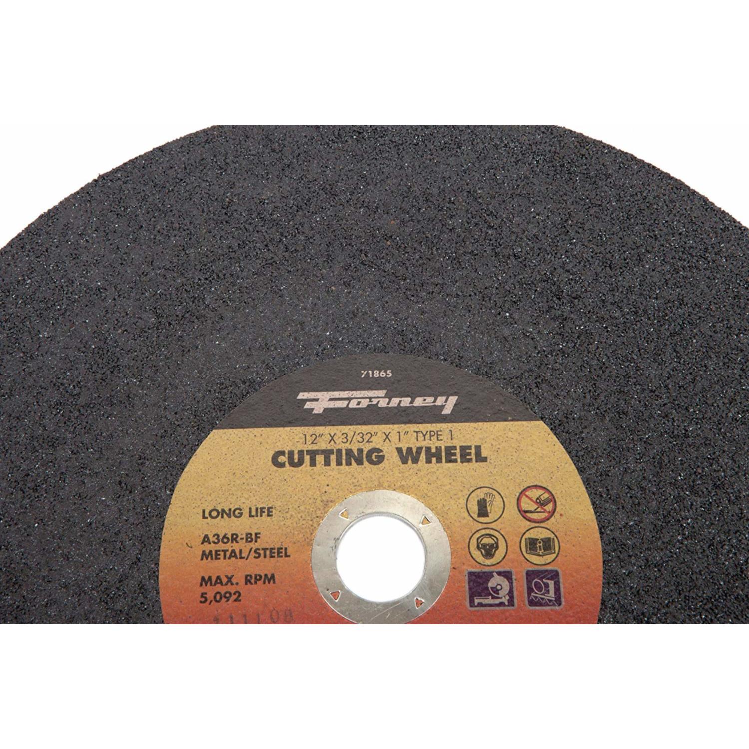 Forney 12 in. D X 1 in. X 3/32 in. thick Aluminum Oxide Metal Cutting Wheel 1 pc