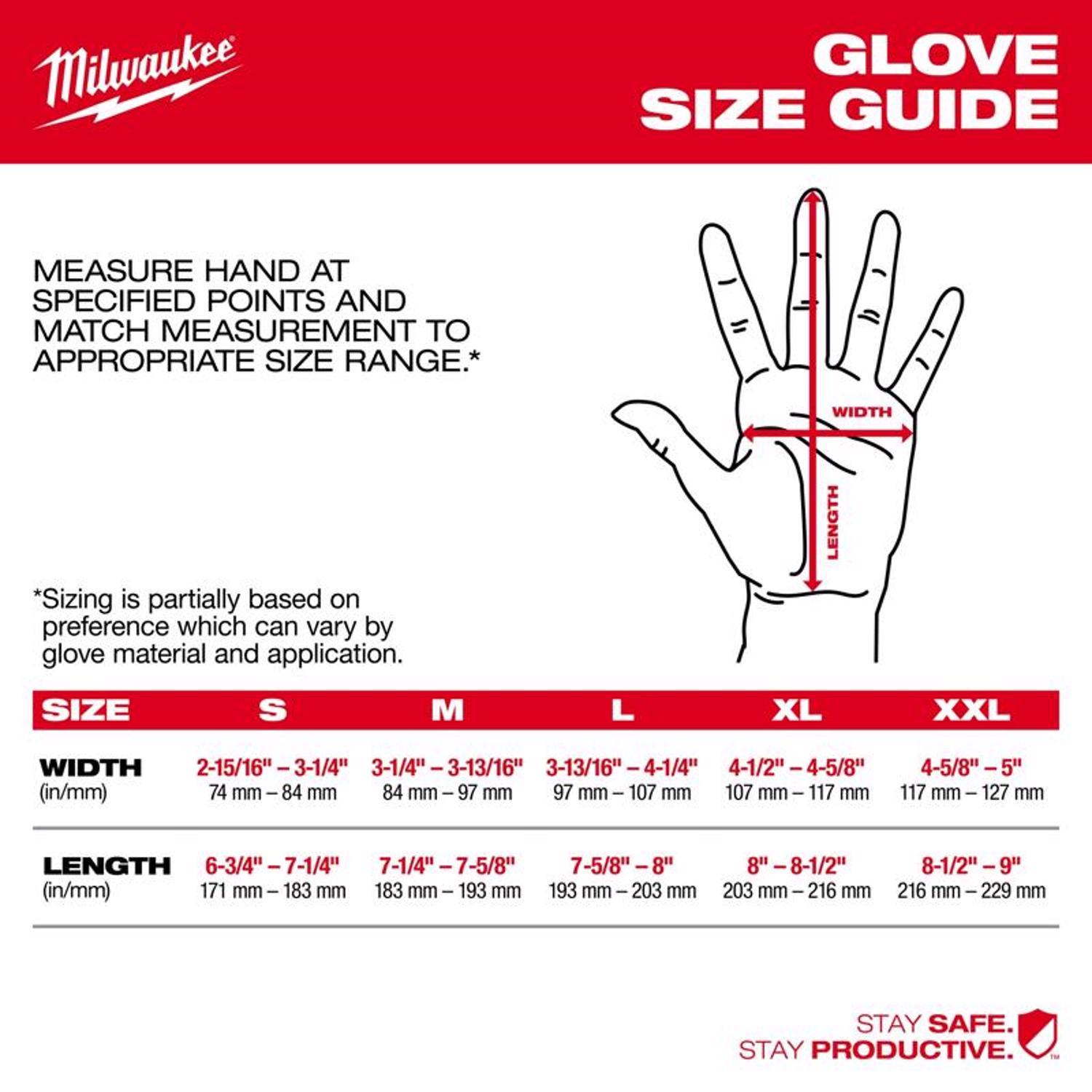 Milwaukee Cut Level 1 Nitrile Dipped Cut Resistant Gloves Red XL 1 pair