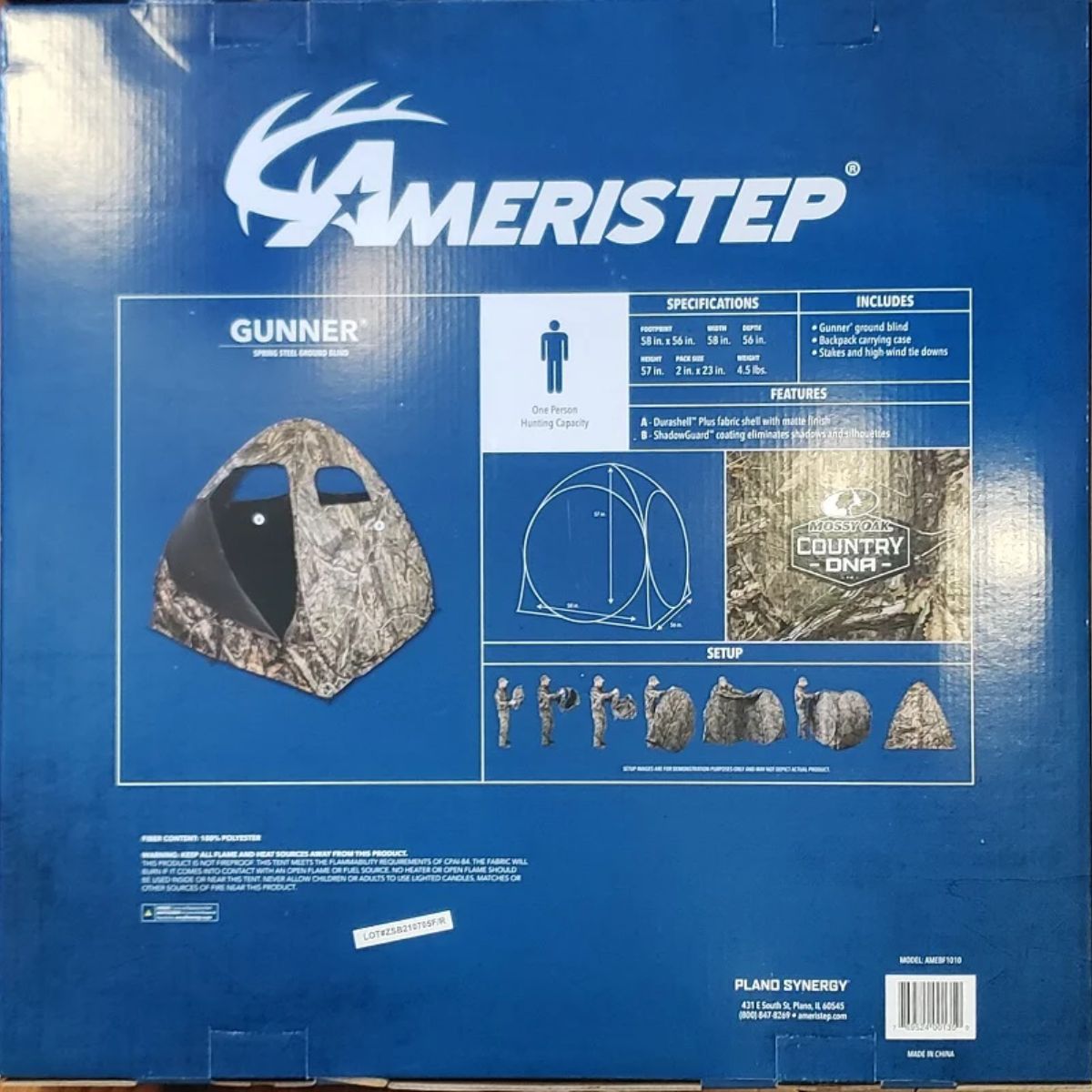 Ameristep Gunner Ground Blind 1 Man