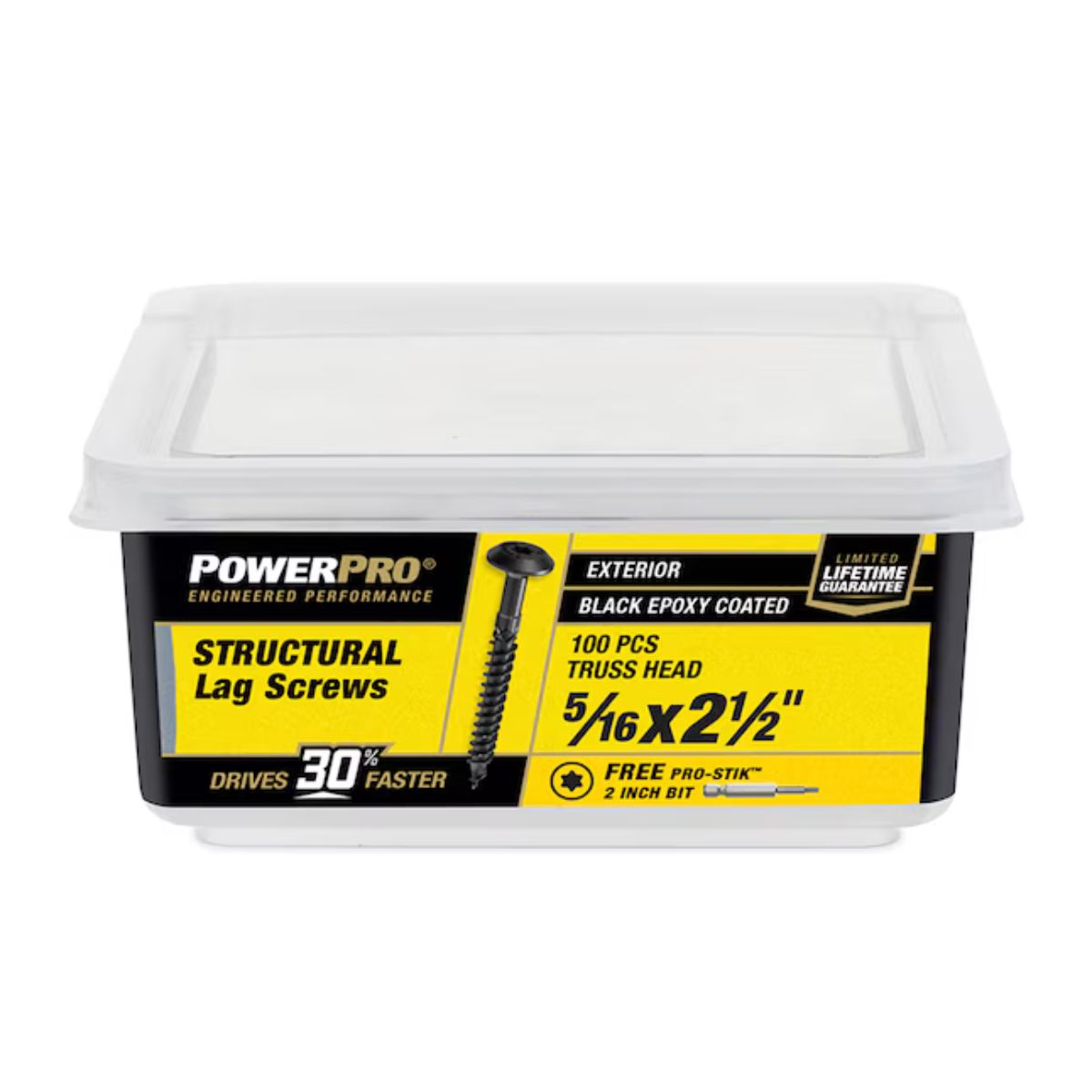Power Pro 5/16-in x 2-1/2-in Epoxy Exterior Structural wood screws 100 Pieces