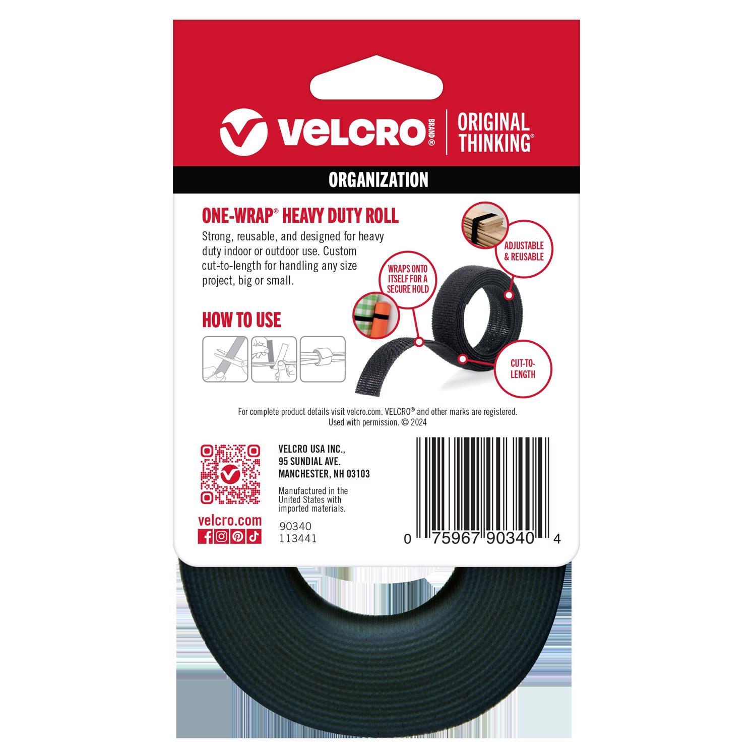VELCRO Brand ONE-WRAP Large Nylon Strap 144 in. L 1 pk