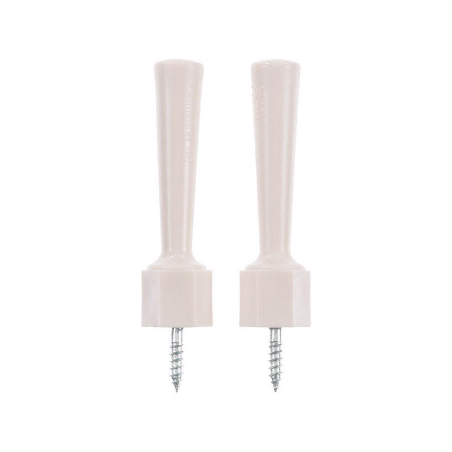 Ace 3-1/4 in. W Plastic Almond Flexible Door Stop Mounts to door and wall. in.