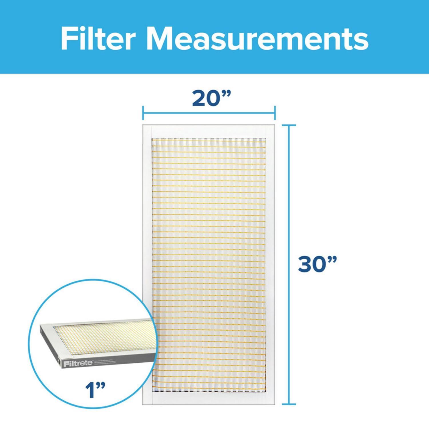 Filtrete 20 in. W X 30 in. H X 1 in. D 5 MERV Pleated Filter Dust 1 pk