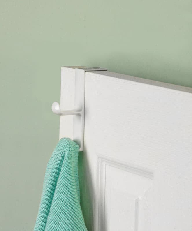 iDesign 5-1/2 in. L White Plastic Medium Over-the-Door Double Hook 1 pk