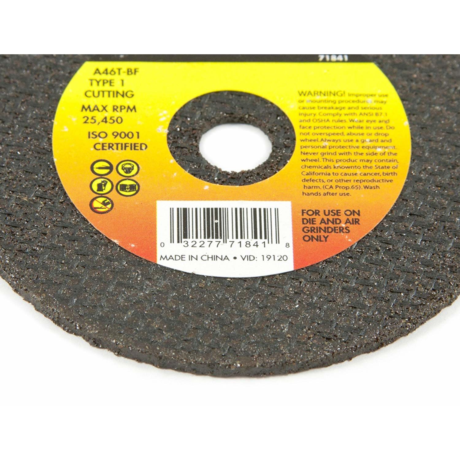 Forney 3 in. D X 3/8 in. X 1/16 in. thick Aluminum Oxide Metal Cut-Off Wheel 1 pc