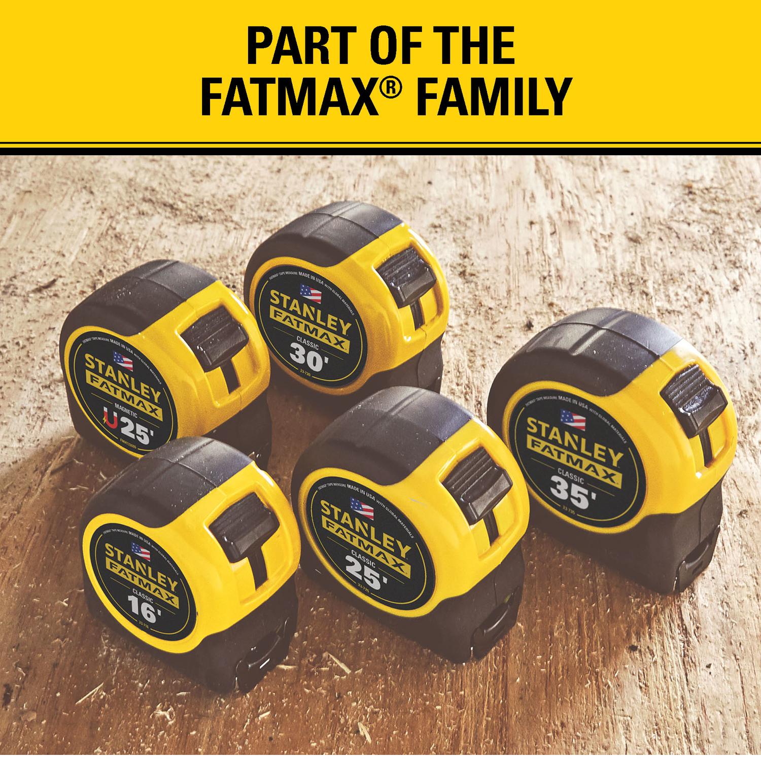 Stanley FatMax 30 ft. L X 1.25 in. W Compact Wide Blade Tape Measure 1 pk