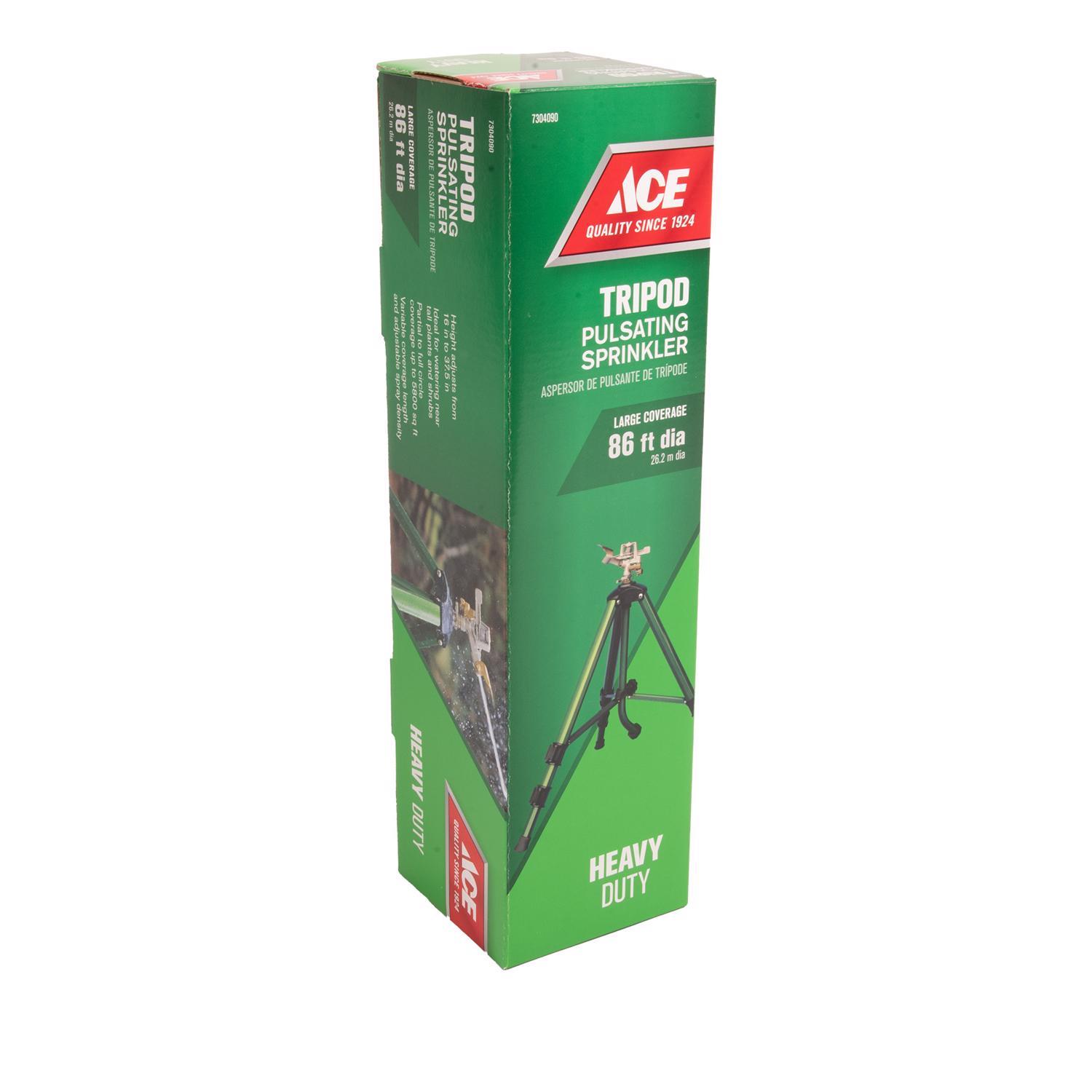 Ace Aluminum Tripod Base Impulse Sprinkler 6358 sq ft 1 pk