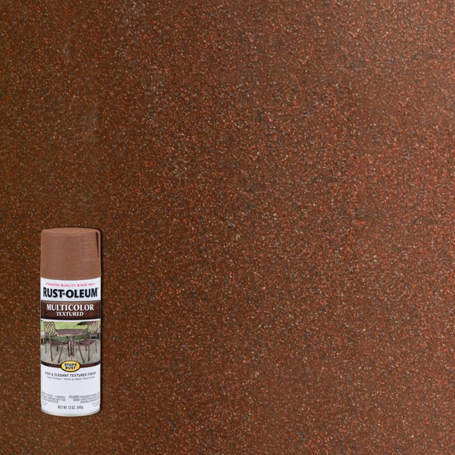 Rust-Oleum Stops Rust MultiColor Textured Rustic Umber Spray Paint 12 oz