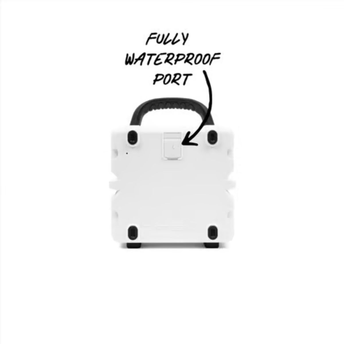 Turtlebox Cub White Wireless Bluetooth Weather Resistant Portable Speaker
