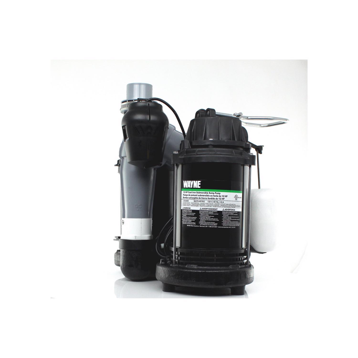 Wayne 1/2 HP 5,100 gph Cast Iron Vertical Float Switch AC Sump Pump