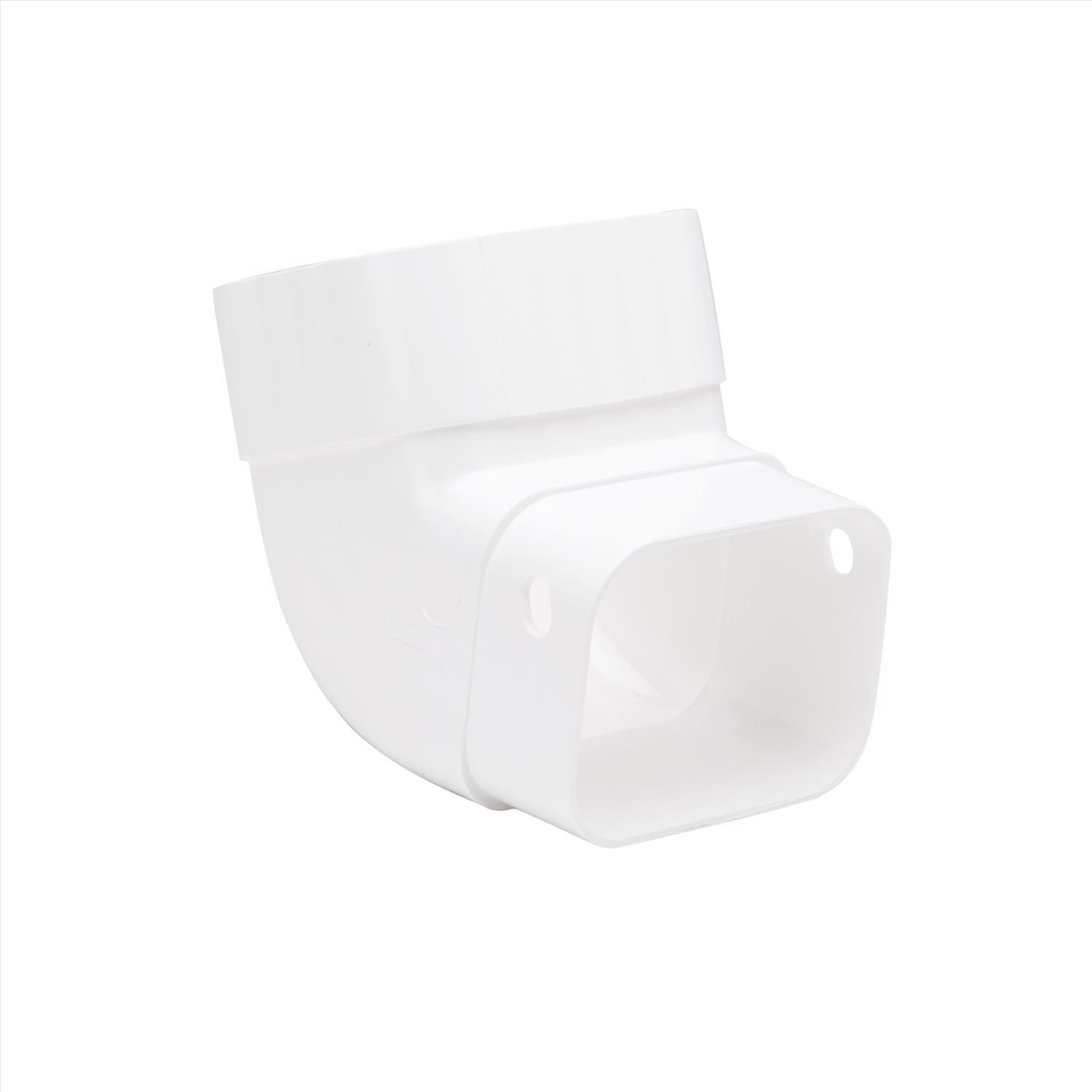 Amerimax 4.25 in. H X 3.25 in. W X 4.25 in. L White Vinyl K Gutter Elbow