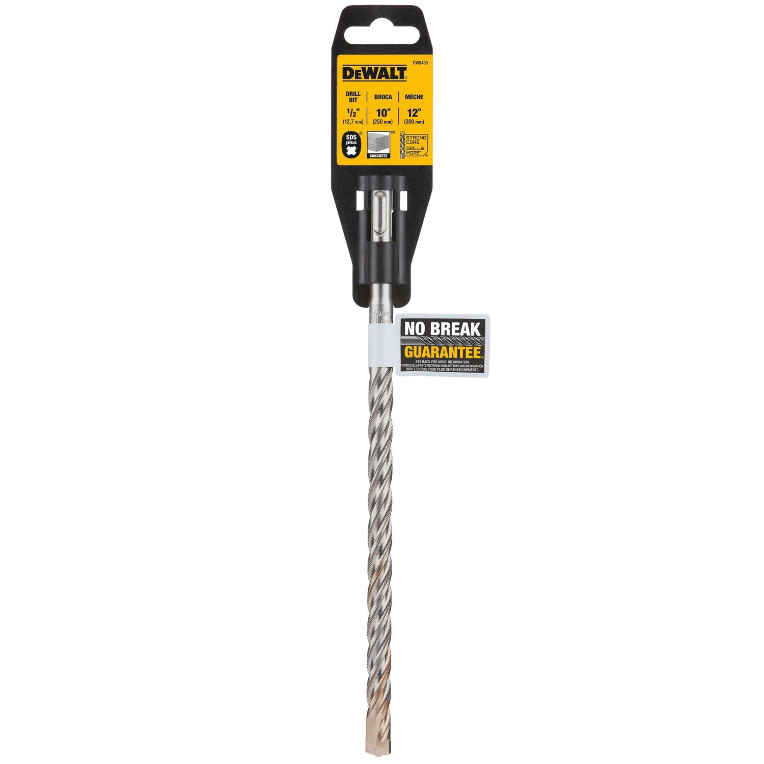 DEWALT 1/2 in. X 12 in. L Carbide Tipped Drill Bit SDS-Plus Shank 1 pc