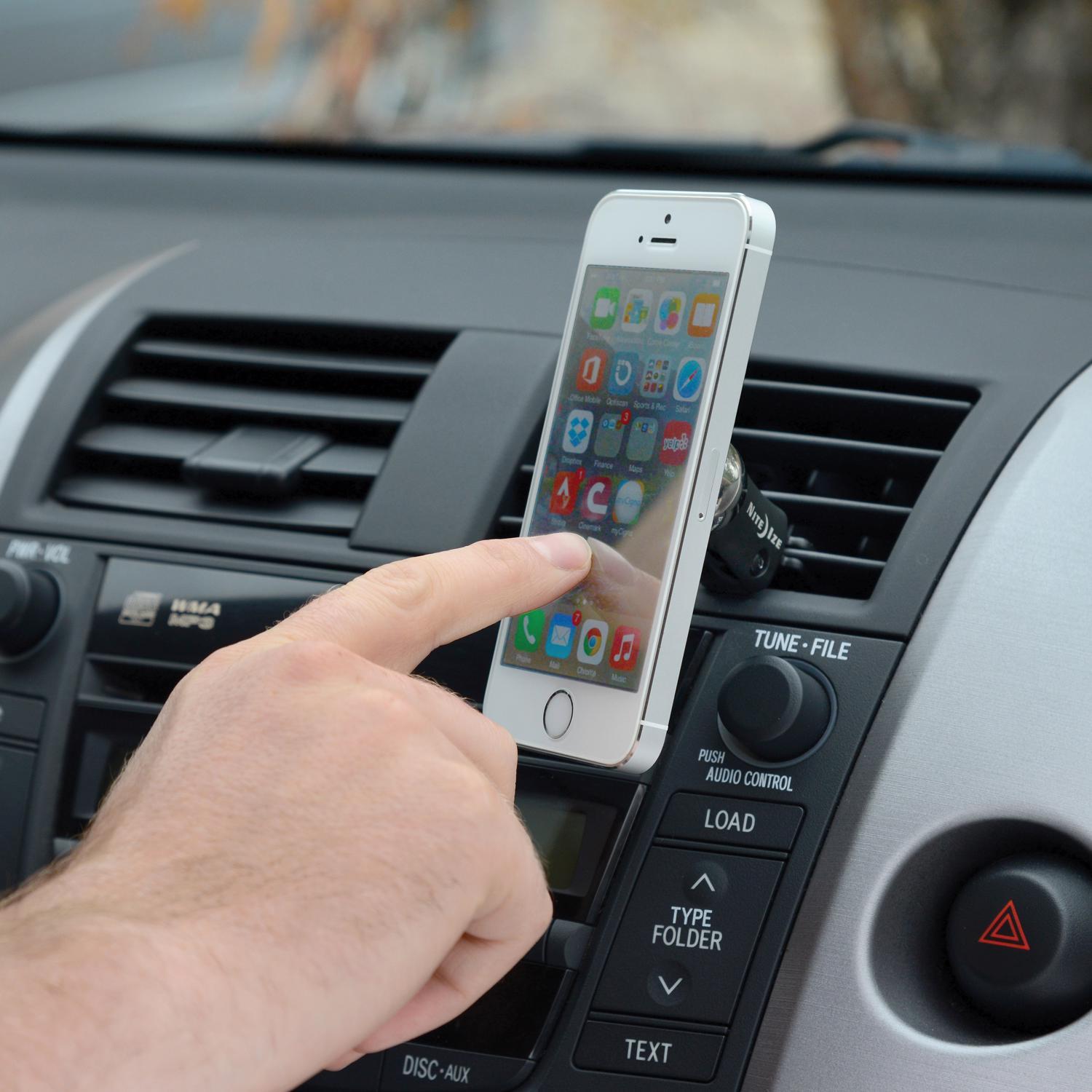 Nite Ize Steelie Black/Silver Cell Phone Car Vent Mount For Universal