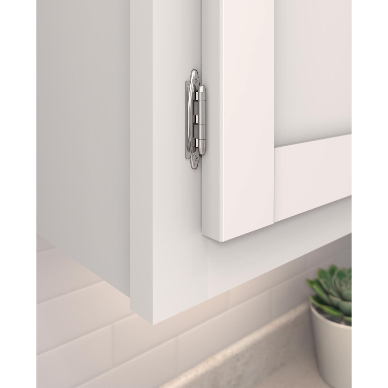 Amerock 2 in. W X 2-3/4 in. L Polished Chrome Steel Decorative Hinge 2 pk