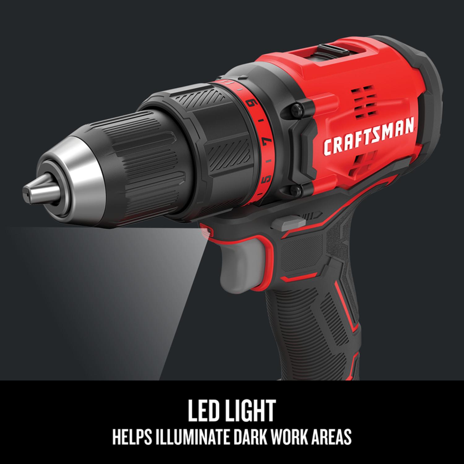 Craftsman V20 1/2 in. Brushless Cordless Drill/Driver Kit (Battery & Charger)
