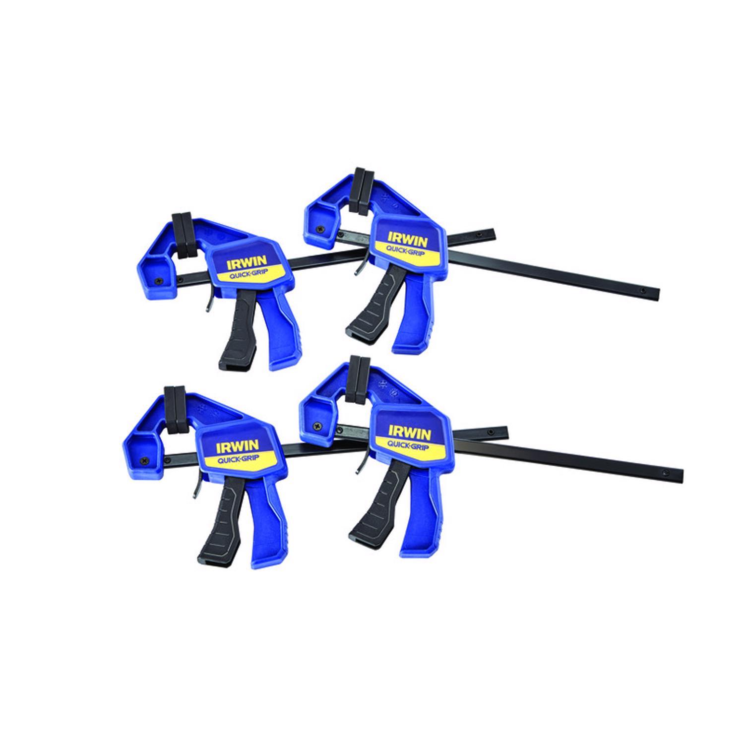 Irwin Quick-Grip 6 in. X 2-7/16 in. D Mini Bar Clamp 140 lb 4 pk