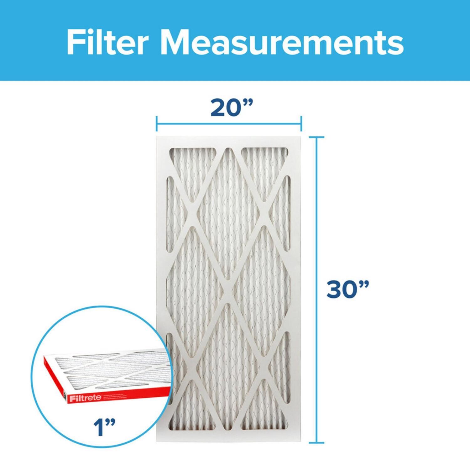 Filtrete 20 in. W X 30 in. H X 1 in. D 11 MERV Pleated Allergen Air Filter 1 pk