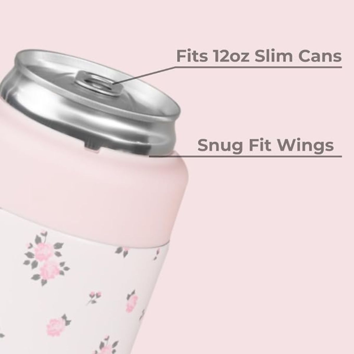 HydroJug Can Cooler Slim WildRose 12 oz
