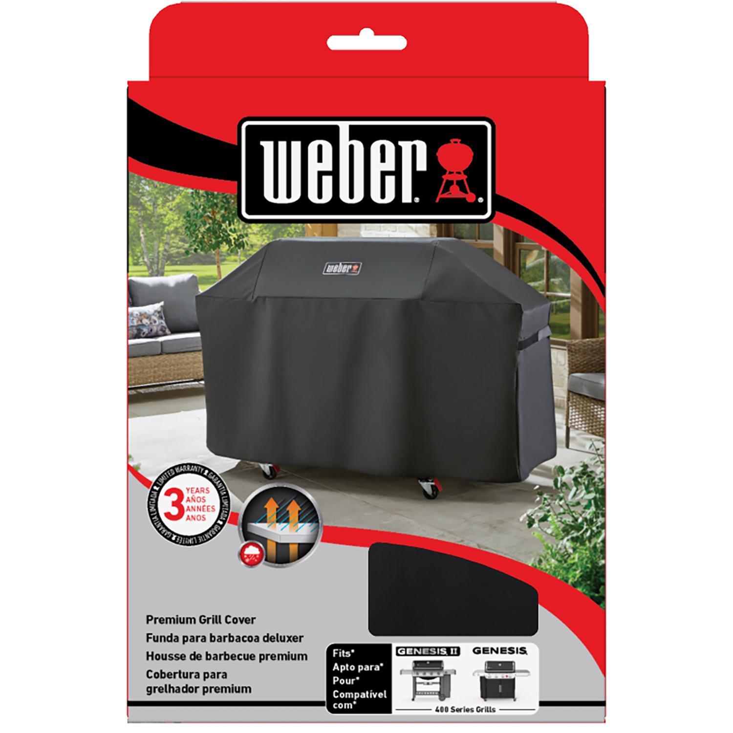 Weber Premium Genesis 400 and Genesis II 400 Series Black Grill Cover For Genesis 400 and Genesis II