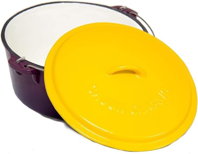 Cajun Classic 16 Qt Purple & Gold Enameled Cast Iron Dutch Oven