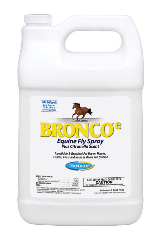 Farnam Bronco Equine Fly Spray Insect Killer For Biting Insects 1 gal.