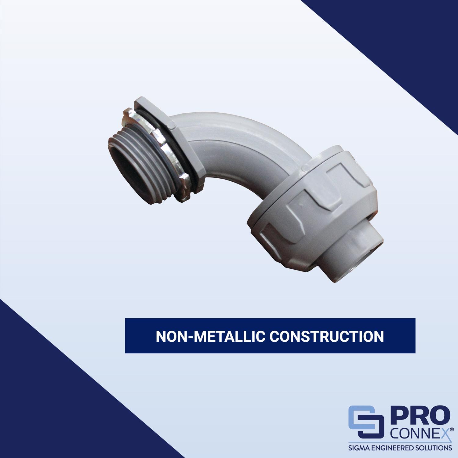 Sigma Engineered Solutions ProConnex 3/4 in. D Plastic 90 Degree Connector For Liquid Tight 1 pk