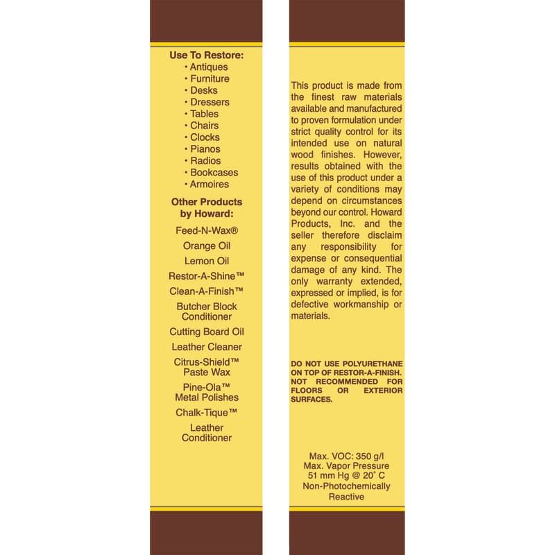 Howard Restor-A-Finish Semi-Transparent Dark Walnut Oil-Based Wood Restorer 1 pt