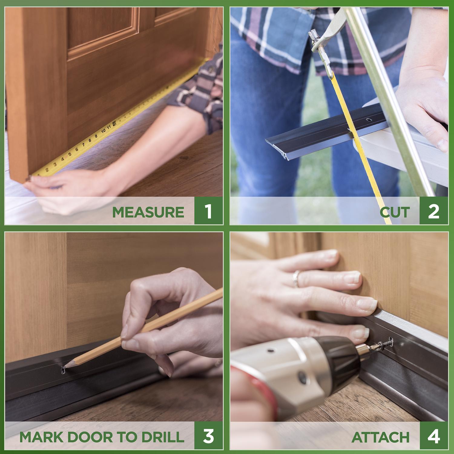 M-D Building Products DENY Bronze Aluminum/Vinyl Sweep For Doors 36 in. L X 0.25 in.