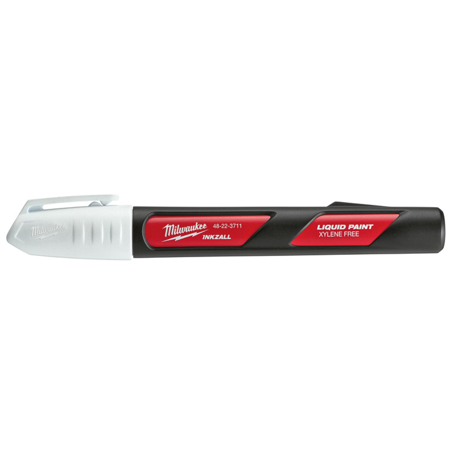 Milwaukee INKZALL White Medium Tip Liquid Paint Marker 1 pk