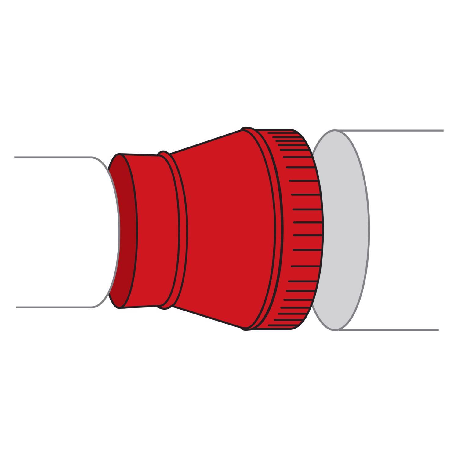 Imperial 6 in. D X 8 in. D Galvanized Steel Furnace Pipe Increaser