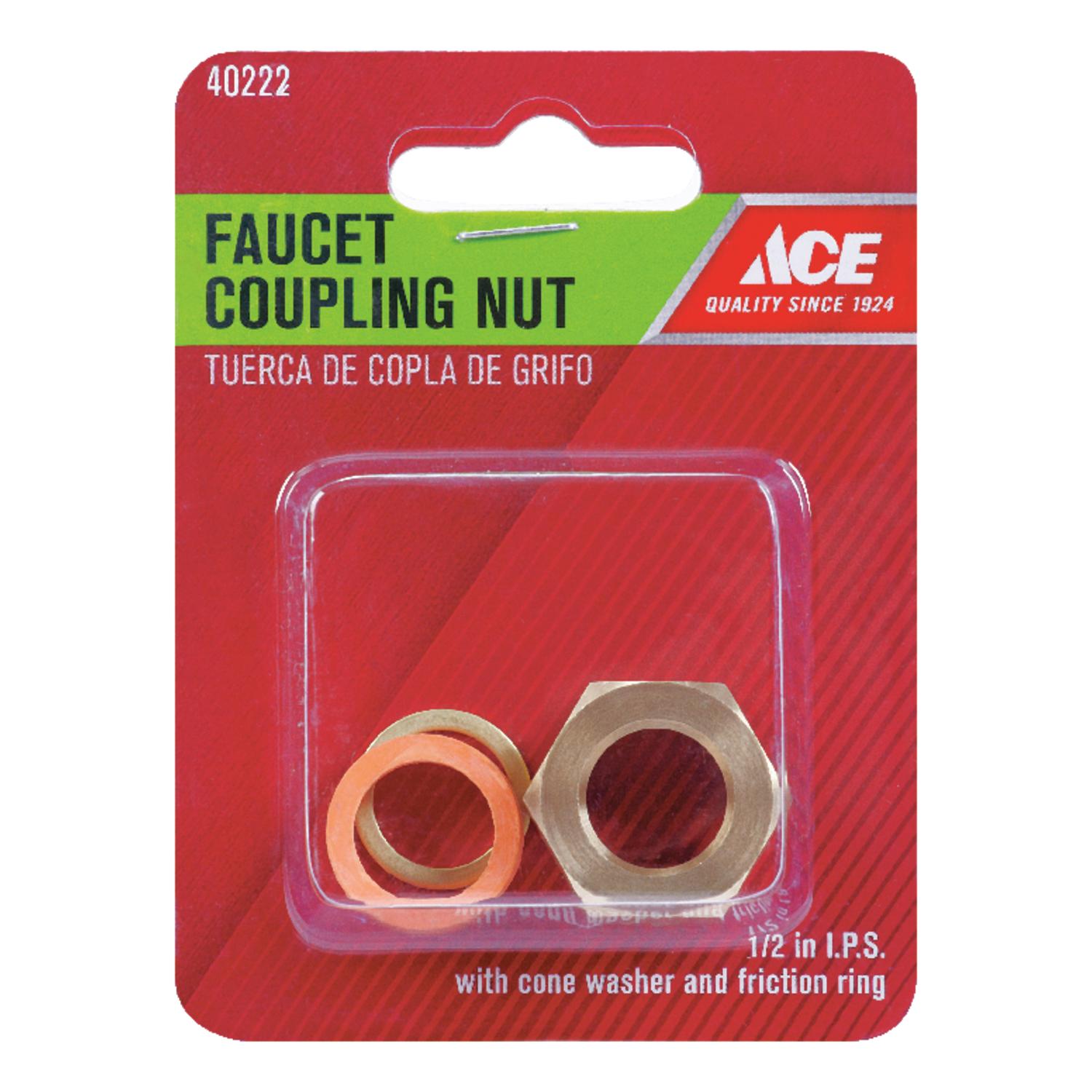 Ace Faucet Coupling Nut For Universal 1/2 in. Brass