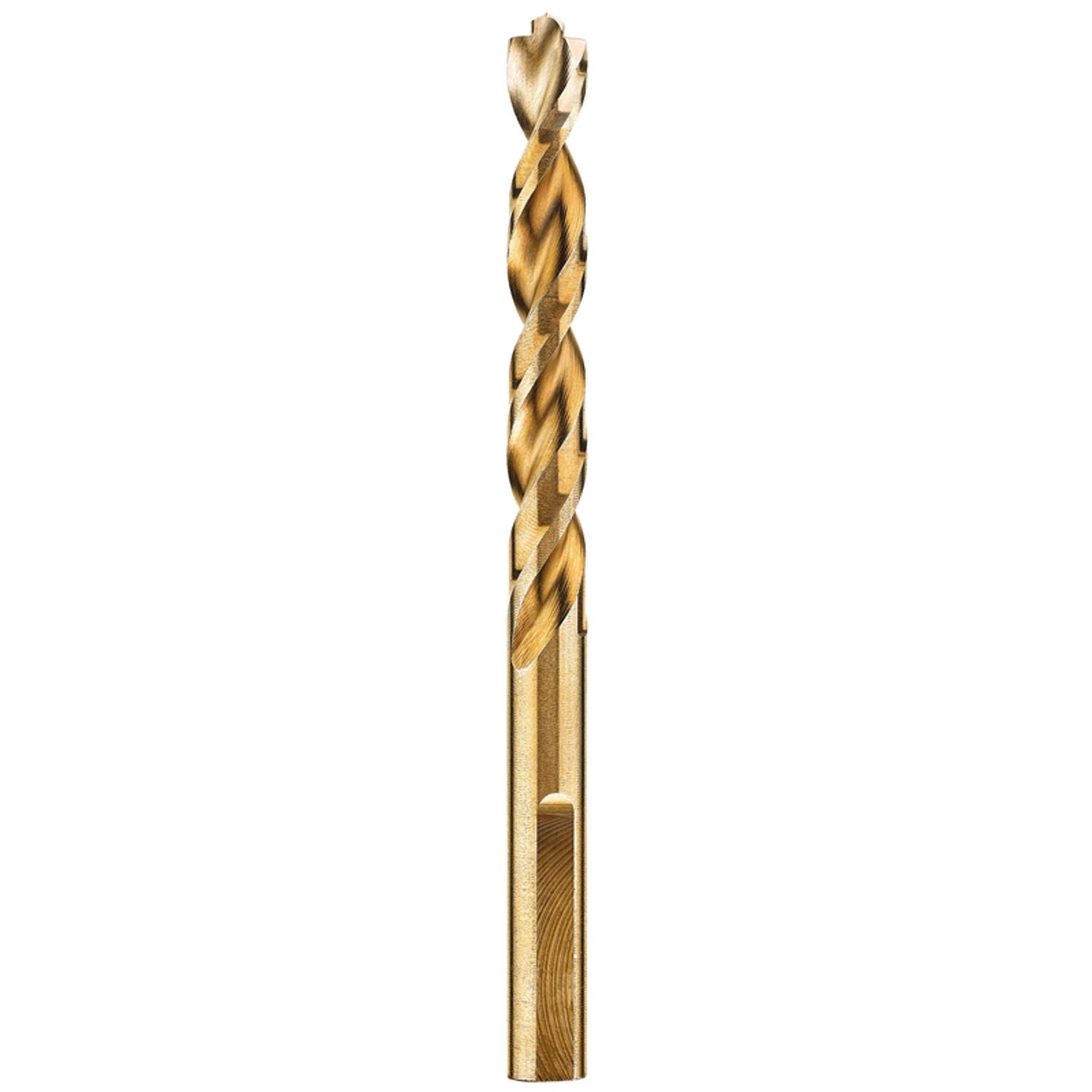 DeWalt 3/8 in. X 5 in. L Cobalt Steel Pilot Point Drill Bit Round Shank 1 pc