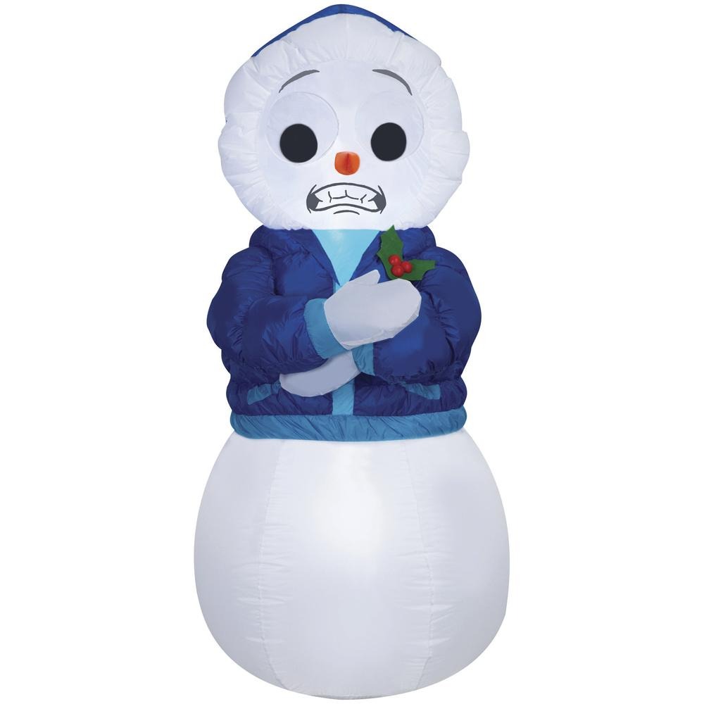 Enchanted Forest 6 in. LED Animated Snowman with Googly Eyes Christmas Inflatable