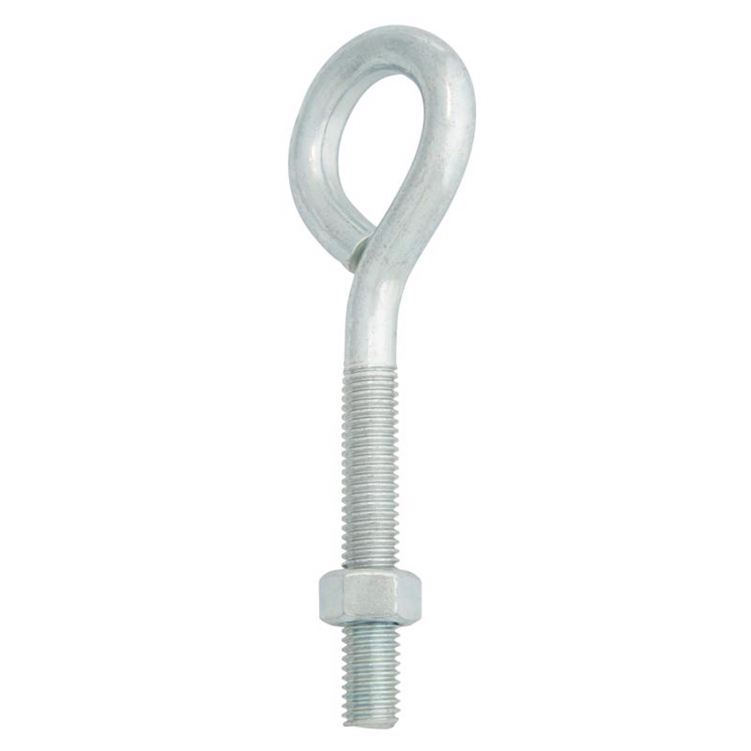 Hampton 1/2 in. X 6 in. L Zinc-Plated Steel Eyebolt Nut Included