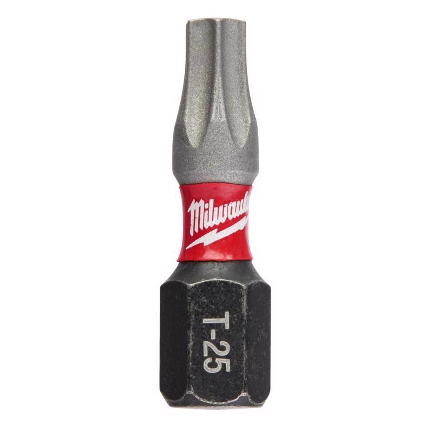 Milwaukee Shockwave Torx T25 X 1 in. L Impact Insert Bit Set Steel 15 pc