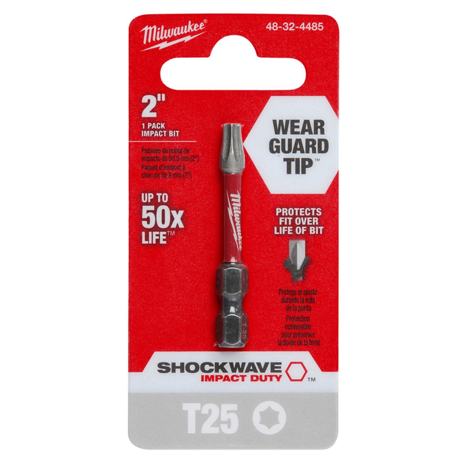 Milwaukee Shockwave Torx T25 X 2 in. L Screwdriver Bit Steel 1 pc