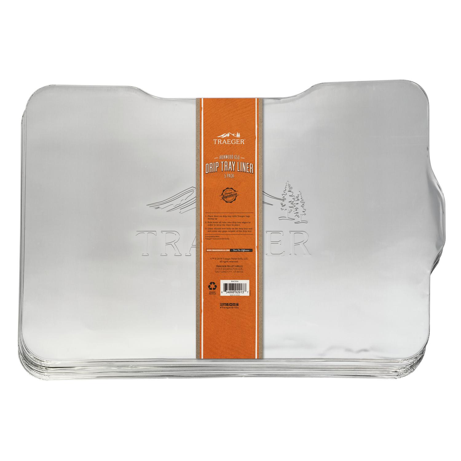 Traeger Aluminum Drip Tray Liner 21 in. L X 15.5 in. W For Ironwood 650