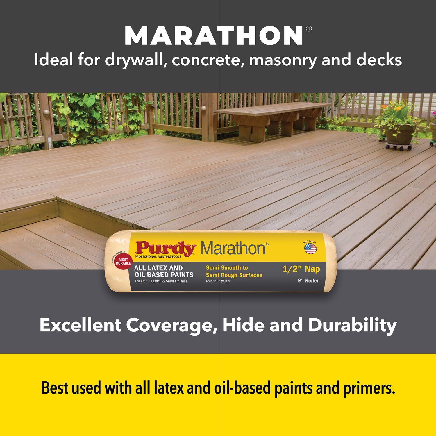 Purdy Marathon Nylon/Polyester 9 in. W X 3/4 in. Paint Roller Cover 1 pk