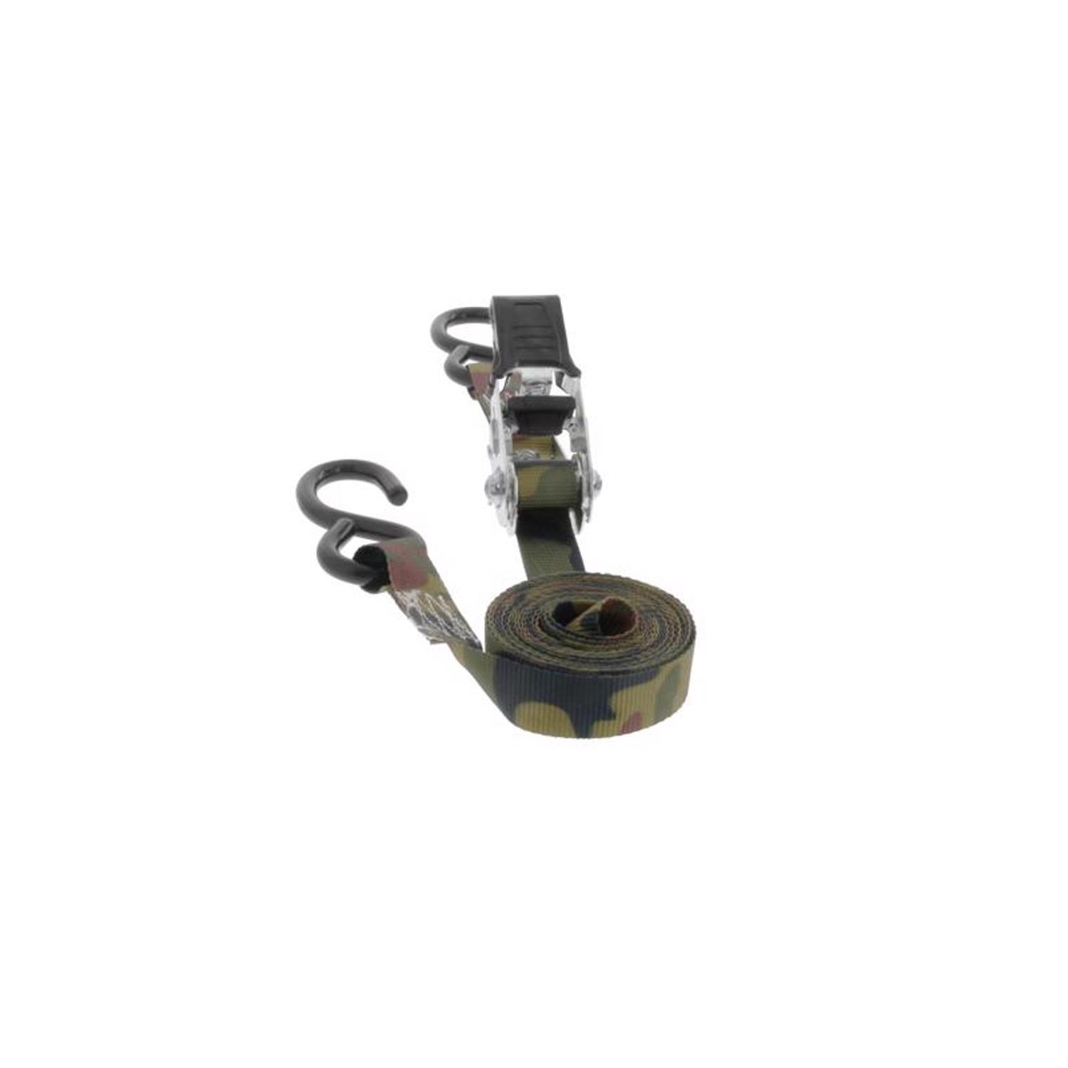 Keeper 1 in. W X 12 ft. L Camo Tie Down w/Ratchet 500 lb 2 pk