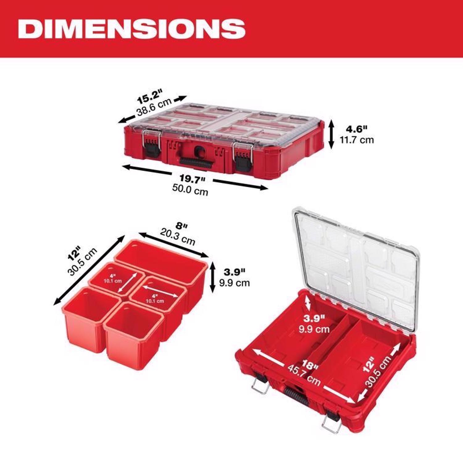 Milwaukee Packout 19.7 in. W X 15.2 in. D Garage Organizer Storage Organizer Impact-Resistant Poly 1