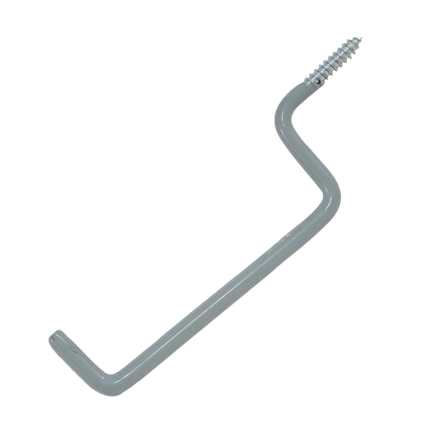 Crawford 8 in. L Vinyl Coated Gray Steel Storage Hook 20 lb. cap. 1 pk