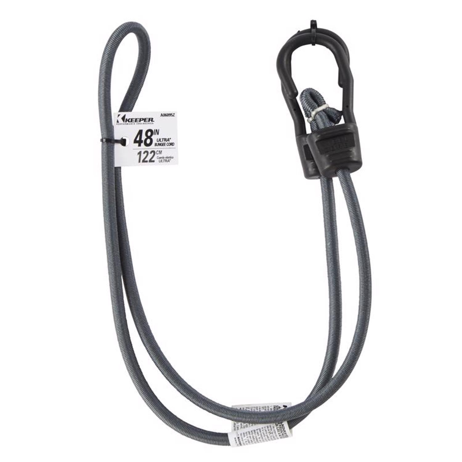 Keeper Gray Bungee Cord 48 in. L X 0.374 in. 1 pk