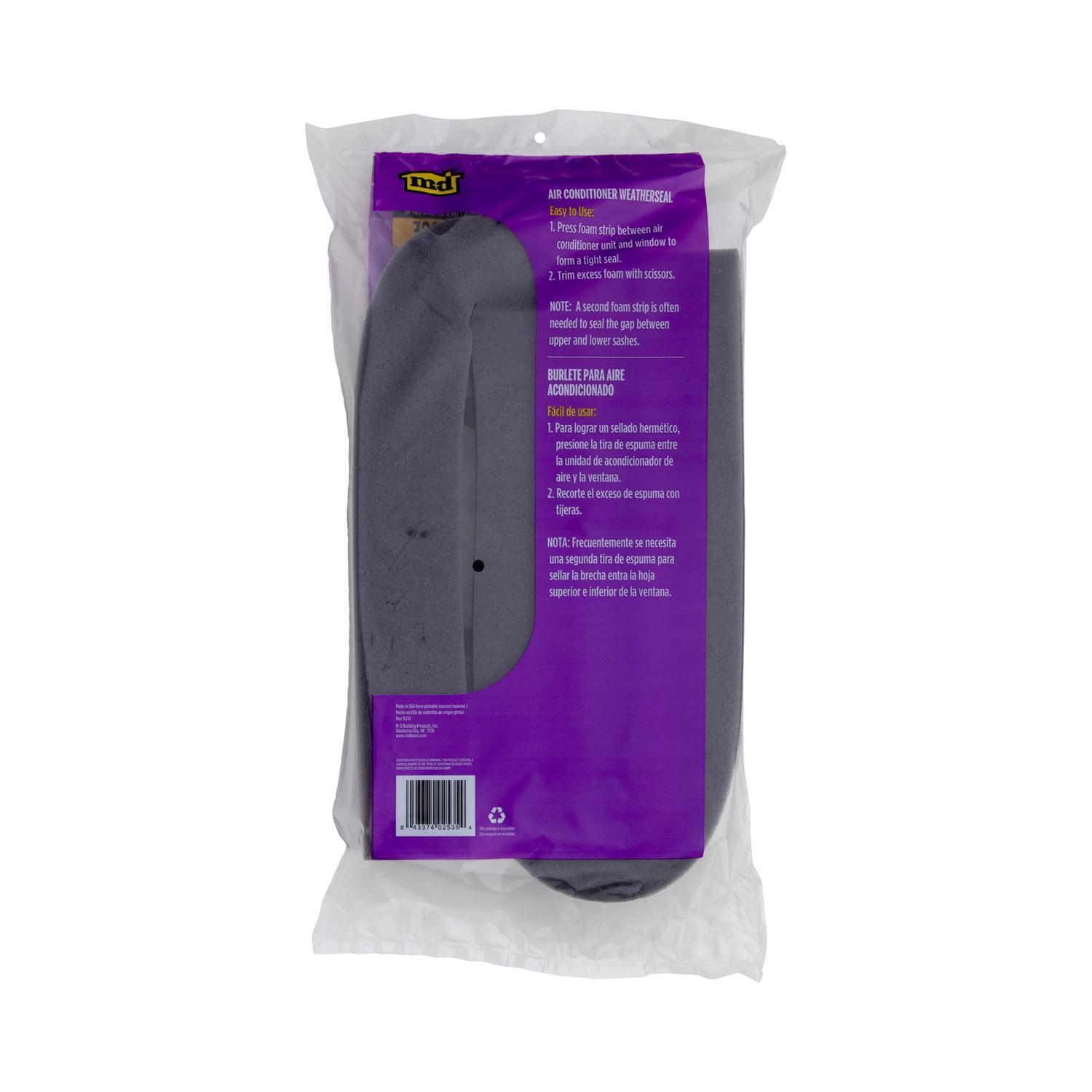 M-D Gray Foam Weatherstrip For Air Conditioners 42 in. L X 2-1/4 in.